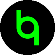 android app icon, green mark on black