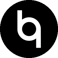 android app icon, white mark on black
